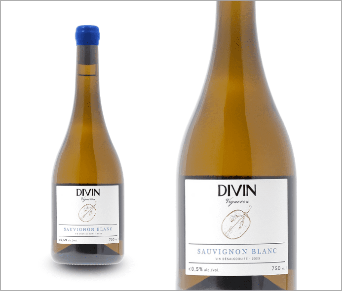 Bouteille Divin sauvignon 0,5°